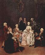 Pietro Longhi Portrat einer Patrizierfamilie oil painting